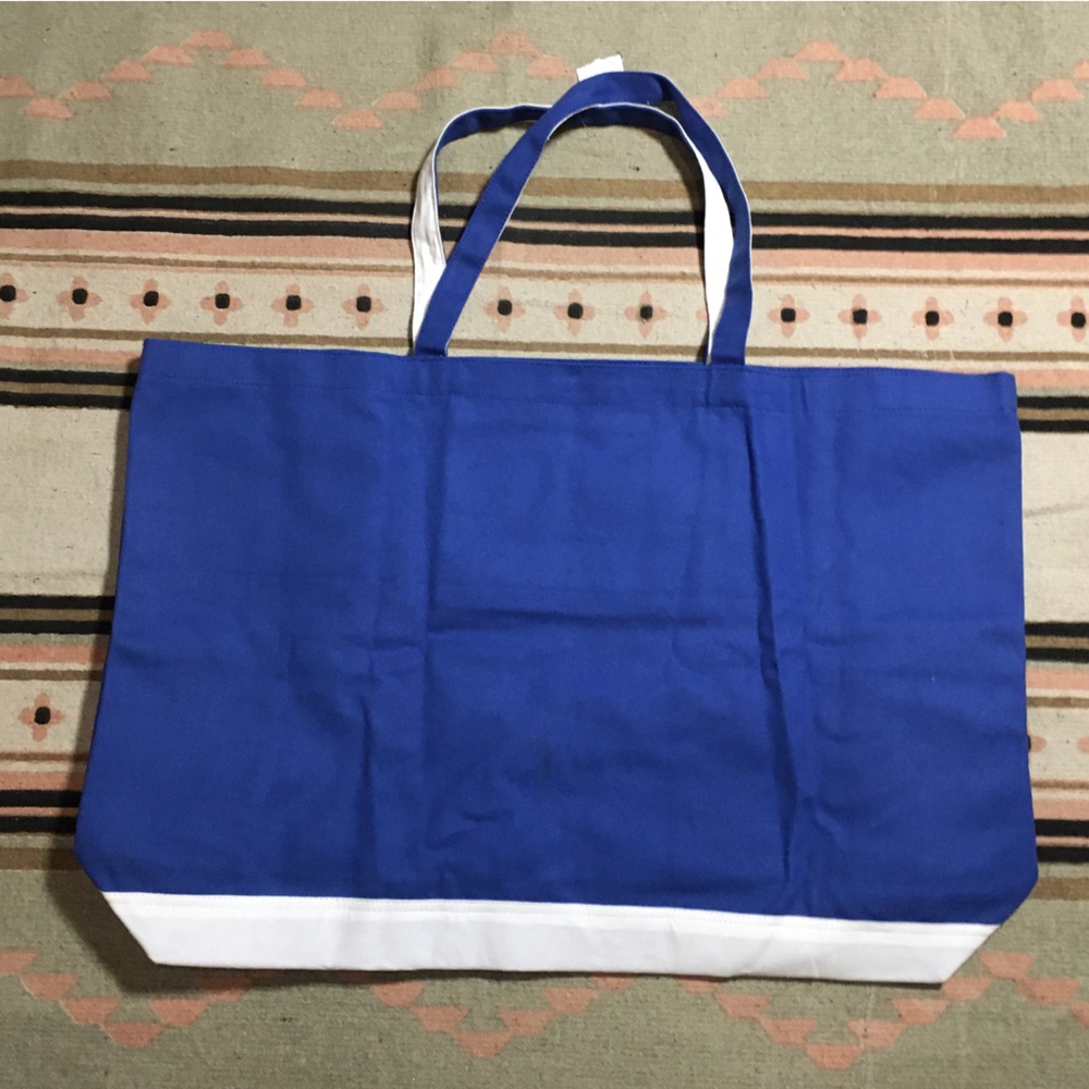 Assouline Royal blue large shoulder tote canvas never used - Picture 5 of 6